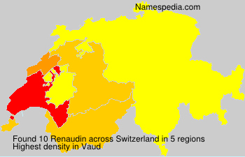 Surname Renaudin in Switzerland