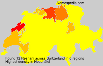 Surname Reshani in Switzerland Surname Reshani in Switzerland