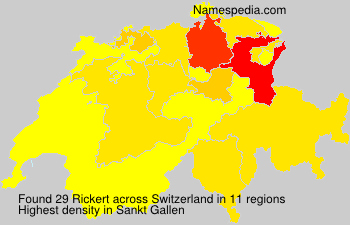 Surname Rickert in Switzerland