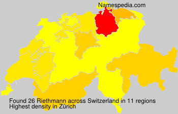 Surname Riethmann in Switzerland