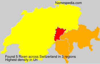 Surname Rixen in Switzerland Surname Rixen in Switzerland