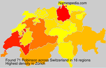Surname Robinson in Switzerland Surname Robinson in Switzerland