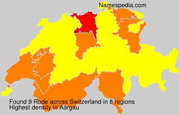 Surname Rode in Switzerland Surname Rode in Switzerland