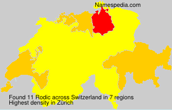 Surname Rodic in Switzerland Surname Rodic in Switzerland