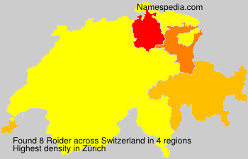 Surname Roider in Switzerland Surname Roider in Switzerland