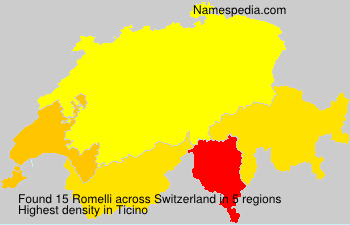 Surname Romelli in Switzerland Surname Romelli in Switzerland