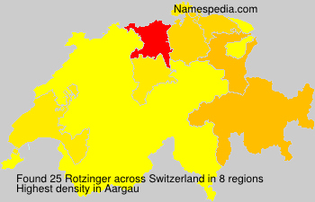 Surname Rotzinger in Switzerland Surname Rotzinger in Switzerland