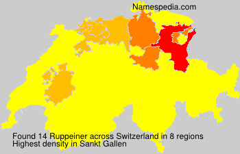 Surname Ruppeiner in Switzerland Surname Ruppeiner in Switzerland