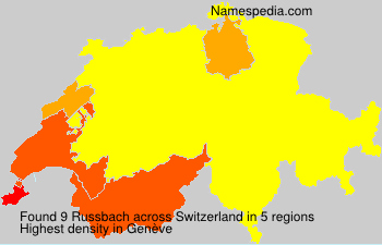 Surname Russbach in Switzerland