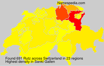 Surname Rutz in Switzerland