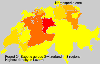 Surname Sabotic in Switzerland Surname Sabotic in Switzerland