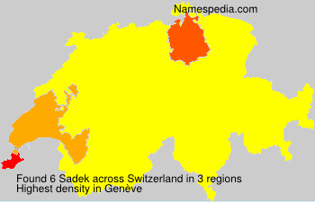 Surname Sadek in Switzerland Surname Sadek in Switzerland