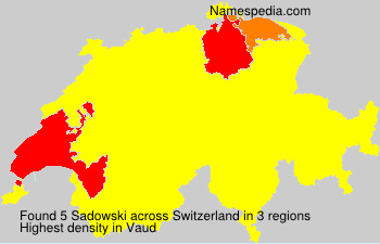 Surname Sadowski in Switzerland Surname Sadowski in Switzerland