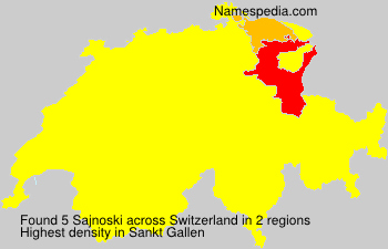 Surname Sajnoski in Switzerland