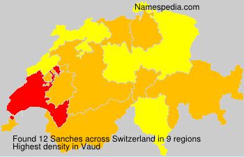 Surname Sanches in Switzerland Surname Sanches in Switzerland