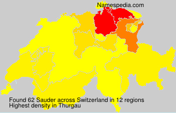 Surname Sauder in Switzerland Surname Sauder in Switzerland