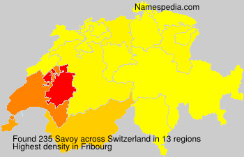Surname Savoy in Switzerland Surname Savoy in Switzerland