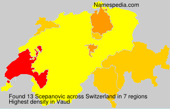 Surname Scepanovic in Switzerland Surname Scepanovic in Switzerland