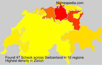 Surname Scheck in Switzerland Surname Scheck in Switzerland