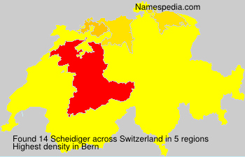 Surname Scheidiger in Switzerland Surname Scheidiger in Switzerland