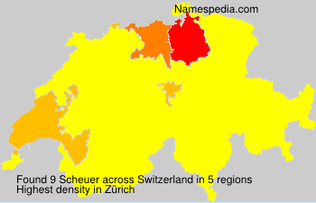 Surname Scheuer in Switzerland Surname Scheuer in Switzerland