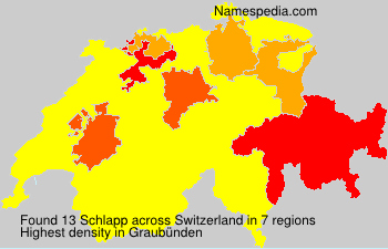 Surname Schlapp in Switzerland Surname Schlapp in Switzerland