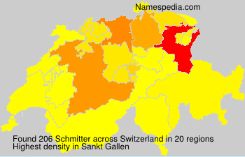 Surname Schmitter in Switzerland Surname Schmitter in Switzerland