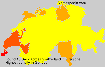 Surname Seck in Switzerland Surname Seck in Switzerland
