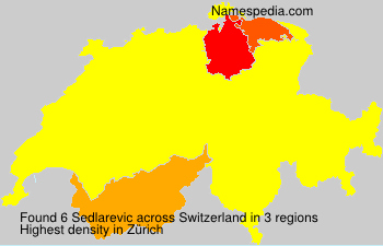 Surname Sedlarevic in Switzerland Surname Sedlarevic in Switzerland