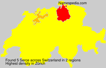 Surname Serce in Switzerland Surname Serce in Switzerland