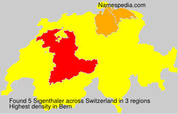 Surname Sigenthaler in Switzerland Surname Sigenthaler in Switzerland