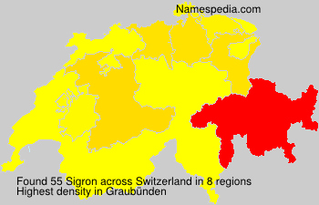 Surname Sigron in Switzerland Surname Sigron in Switzerland