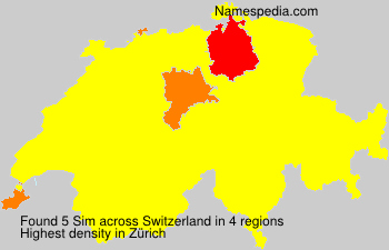 Surname Sim in Switzerland Surname Sim in Switzerland