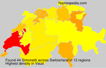 Surname Simonetti in Switzerland Surname Simonetti in Switzerland