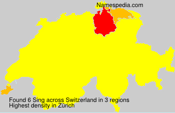 Surname Sing in Switzerland Surname Sing in Switzerland