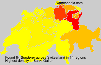 Surname Sonderer in Switzerland Surname Sonderer in Switzerland
