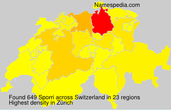 Surname Sporri in Switzerland Surname Sporri in Switzerland