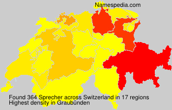 Surname Sprecher in Switzerland Surname Sprecher in Switzerland