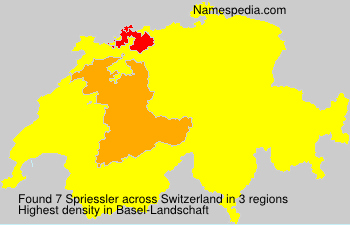 Surname Spriessler in Switzerland Surname Spriessler in Switzerland