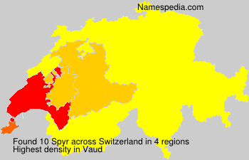 Surname Spyr in Switzerland Surname Spyr in Switzerland