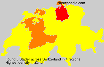 Surname Stader in Switzerland Surname Stader in Switzerland