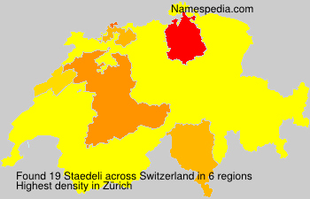 Surname Staedeli in Switzerland Surname Staedeli in Switzerland