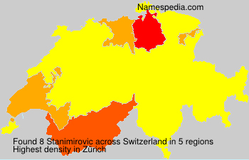 Surname Stanimirovic in Switzerland Surname Stanimirovic in Switzerland
