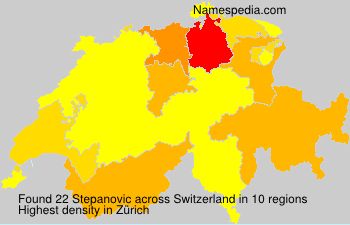 Surname Stepanovic in Switzerland Surname Stepanovic in Switzerland