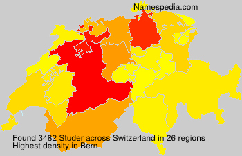Surname Studer in Switzerland Surname Studer in Switzerland