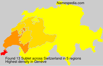 Surname Sublet in Switzerland Surname Sublet in Switzerland