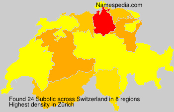 Surname Subotic in Switzerland Surname Subotic in Switzerland