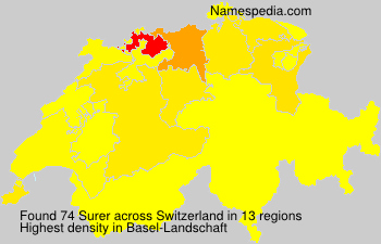 Surname Surer in Switzerland Surname Surer in Switzerland