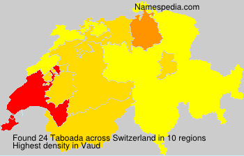 Surname Taboada in Switzerland Surname Taboada in Switzerland