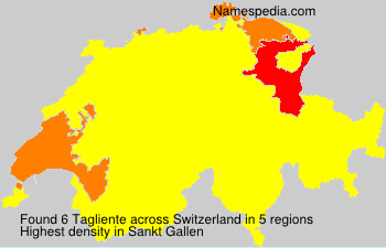 Surname Tagliente in Switzerland Surname Tagliente in Switzerland
